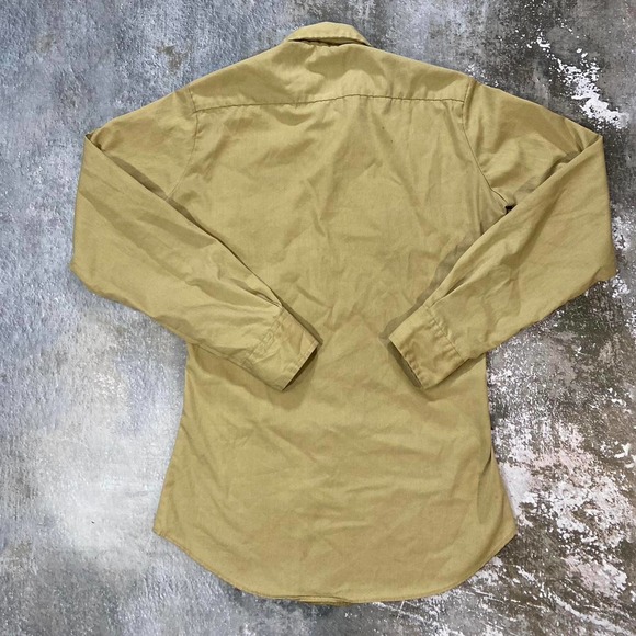 Vintage 70s Levis Movin On Shirt! Tan Levis Embroidered Shirt - Picture 3 of 5